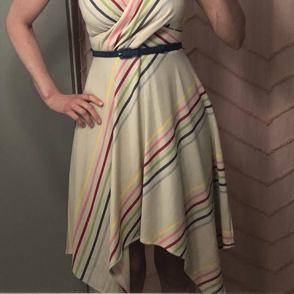 Vintage Eva Franco Crossing Striped Dress - Picture 3 of 10